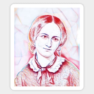 Emily Bronte Portrait | Emily Bronte Artwork Line Art Magnet